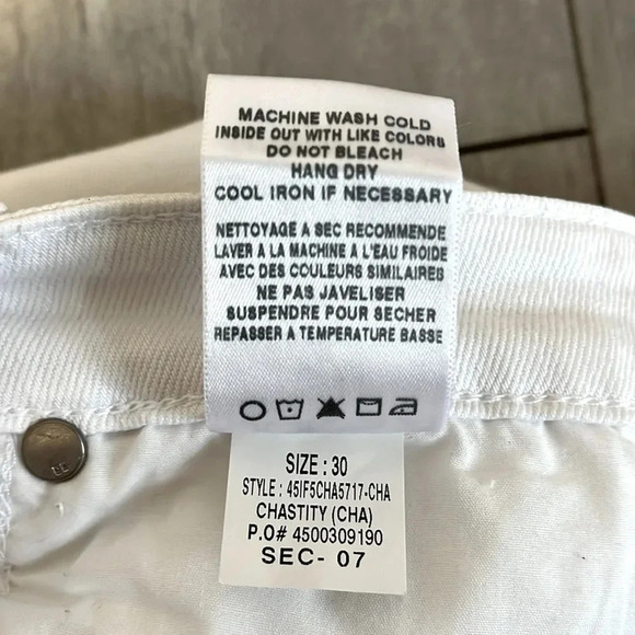 JOE'S JEANS Chastity High-Rise Straight Crop Denim Jeans White, Size 30 - Picture 11 of 11